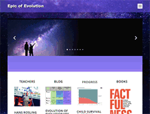 Tablet Screenshot of epicofevolution.com